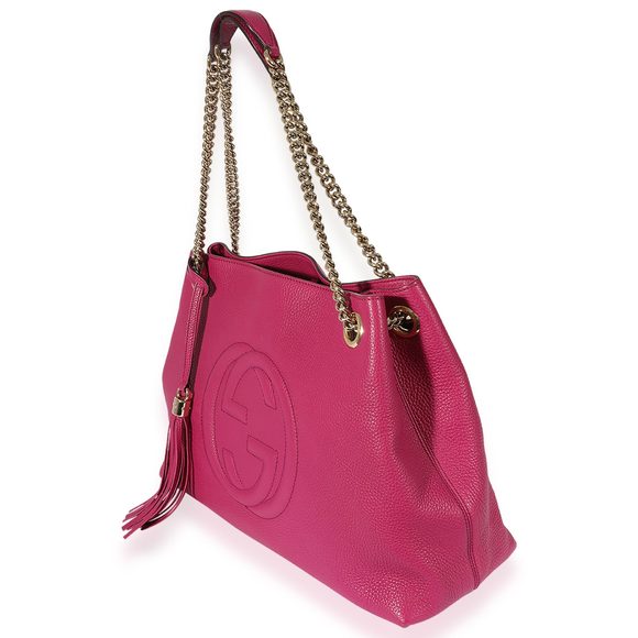 Gucci Purple Leather Soho Chain Tote - Picture 2 of 7